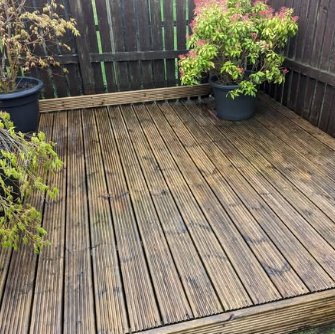 Clean decking after pressure washing